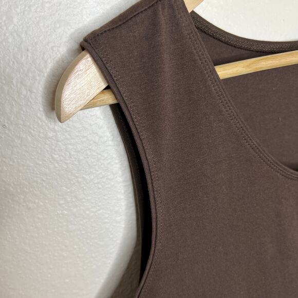 Kim Rogers Brown Cotton Tank XL - Picture 4 of 7